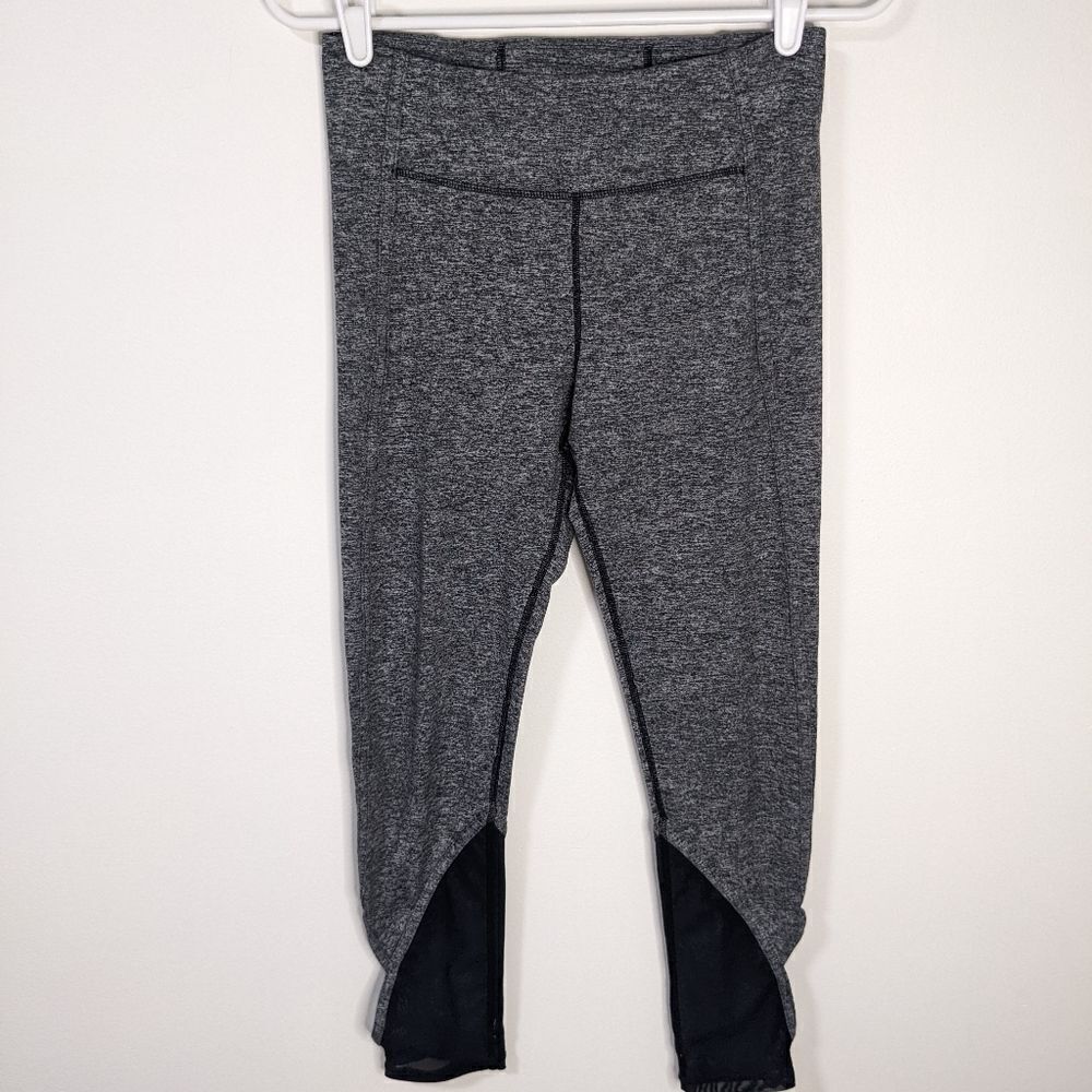 Free People FP Movement Ace Yoga Gray Black Mesh Cutout Leggings